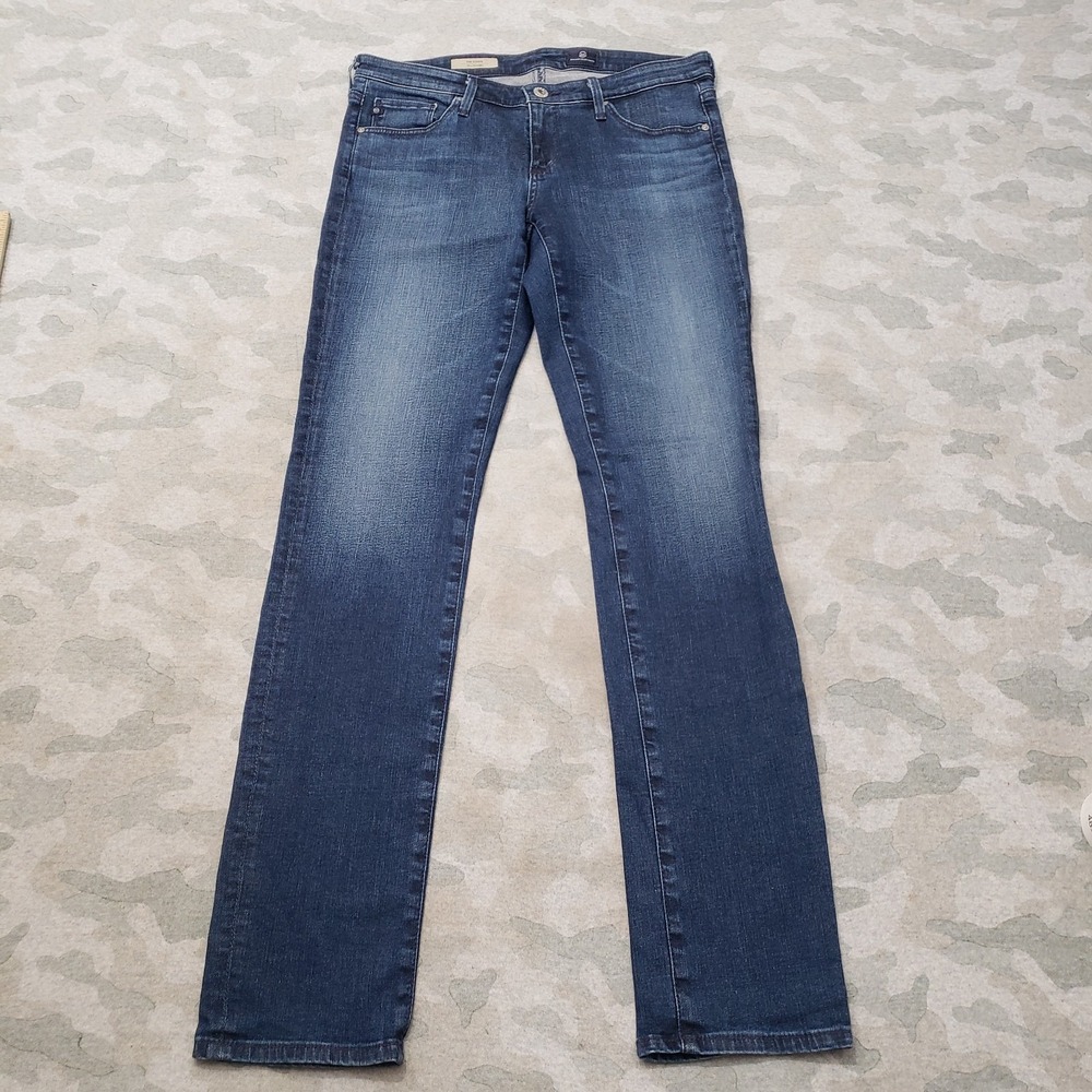 AG Adriano Goldschmied Jeans Womens 28R Blue The Stevie Straight Denim Medium - Picture 1 of 10
